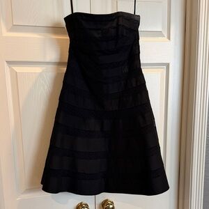 White House Black Market Strapless Black Dress